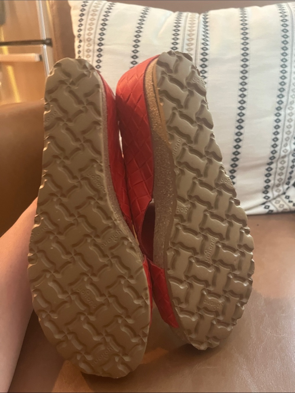 Women's Red Woven Crossband Slide Sandals by SoftWalk - Picture 4 of 7
